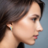 Dual Tone Triangle earrings