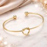 Promise Knot Bangle Bracelet