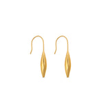 Sleek golden dangle earrings