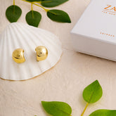 Vintage half Moon Sphere Earrings