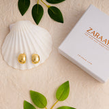 Vintage half Moon Sphere Earrings