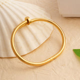 Gold Nail Bangle Bracelet