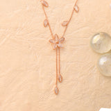 Flower Necklace Rose Gold