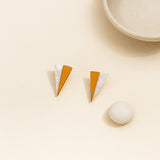 Dual Tone Triangle earrings