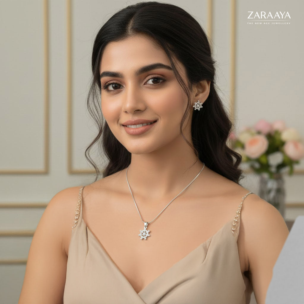 Nautical Charm Set ( Necklace + Earrings)