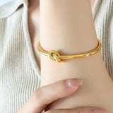 Promise Knot Bangle Bracelet