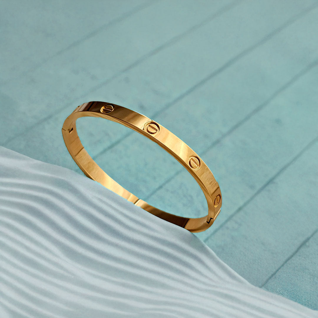 Zaraaya's Gold Plated Stackable Bangle Kada | Anti Tarnish