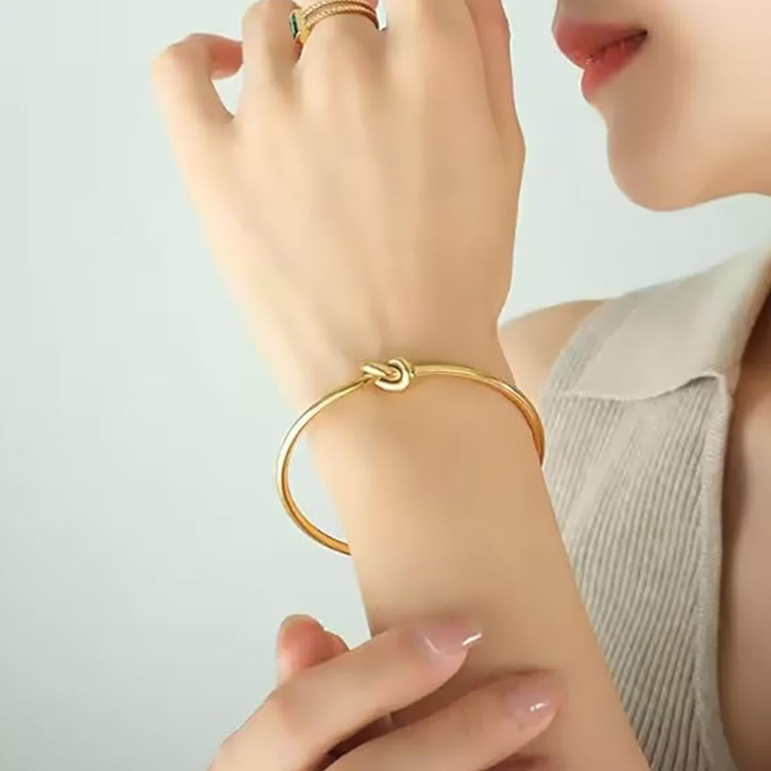 Promise Knot Bangle Bracelet