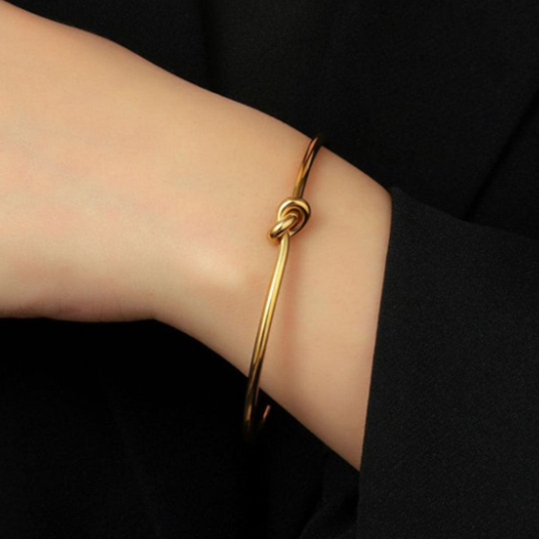 Promise Knot Bangle Bracelet