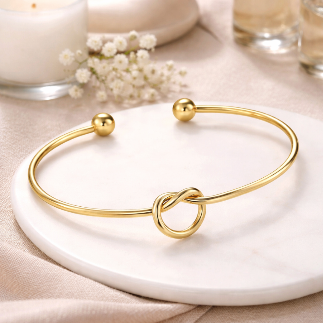 Promise Knot Bangle Bracelet