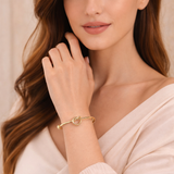 Promise Knot Bangle Bracelet