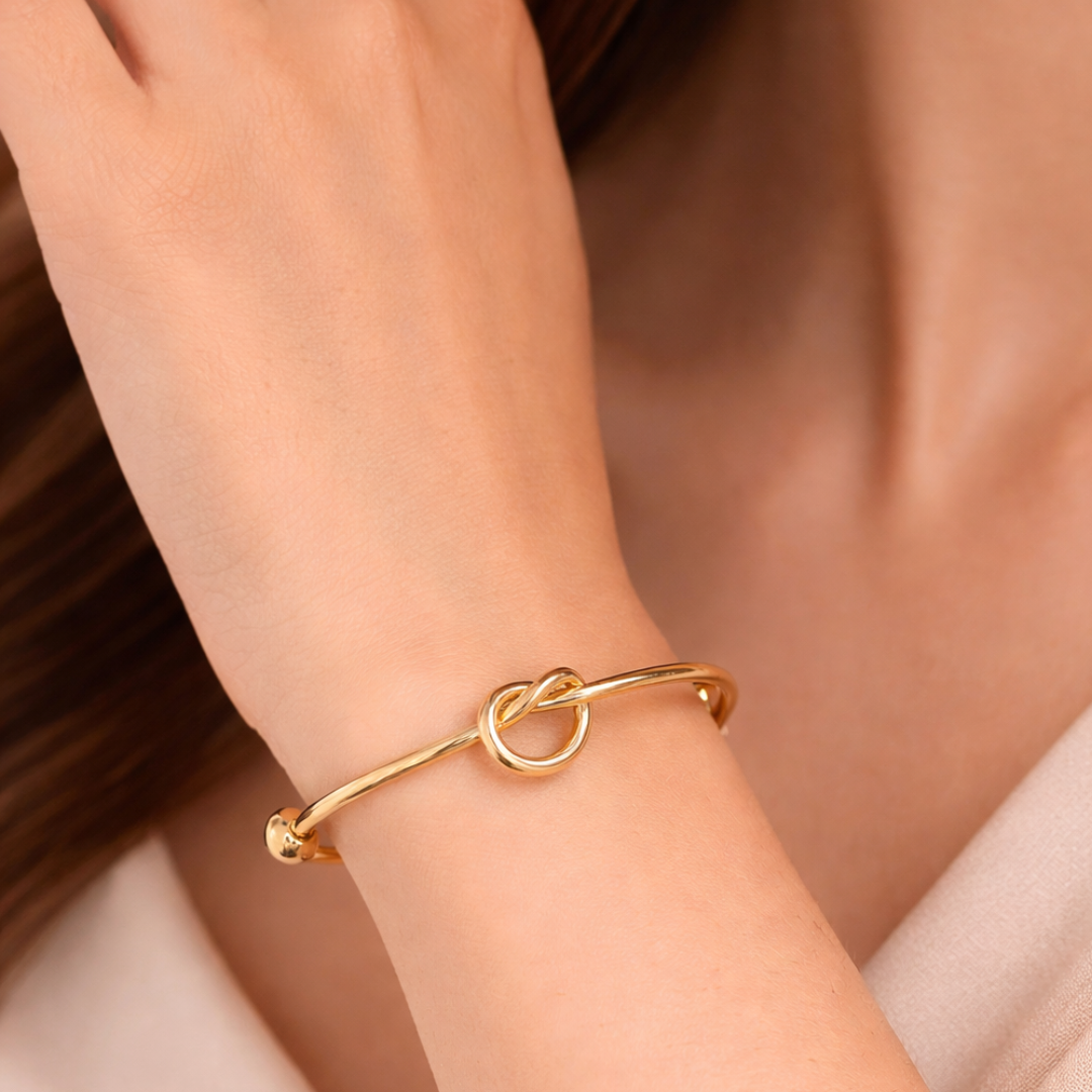 Promise Knot Bangle Bracelet