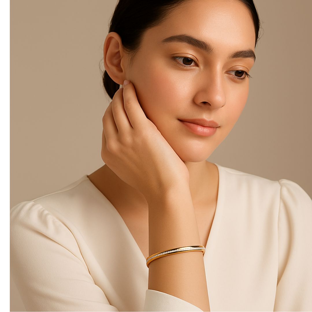 Crystal line Bangle Kada