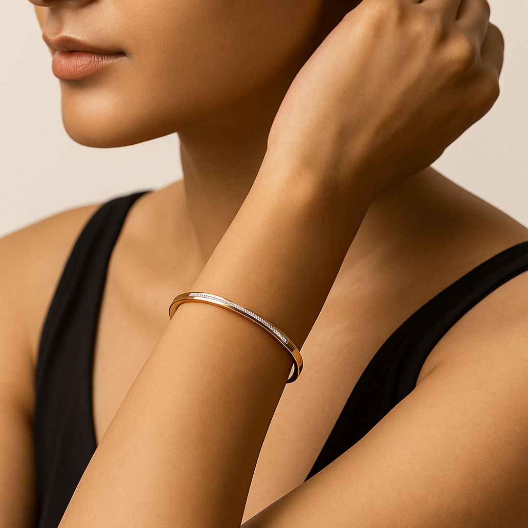 Crystal line Bangle Kada
