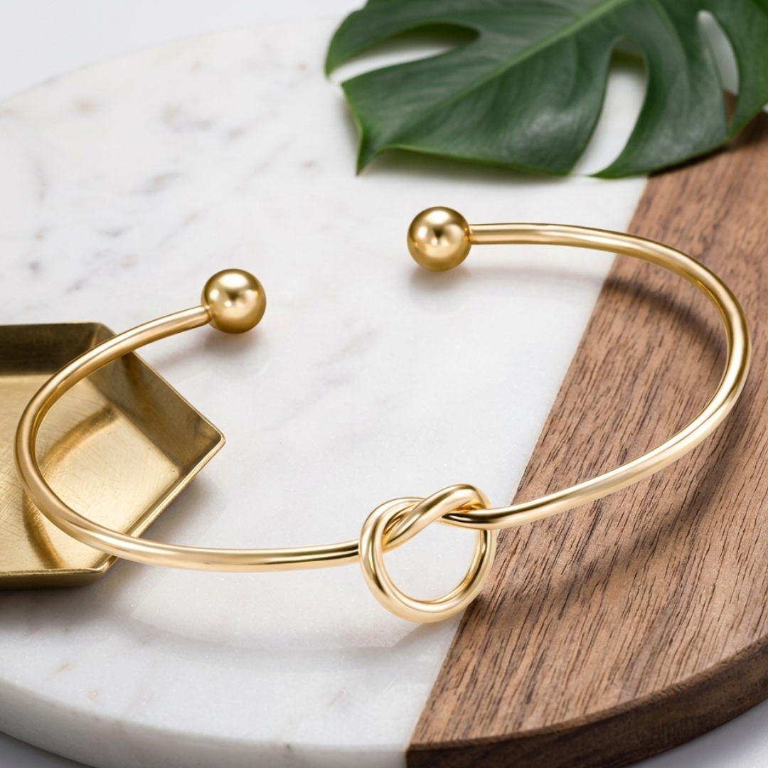 Promise Knot Bangle Bracelet