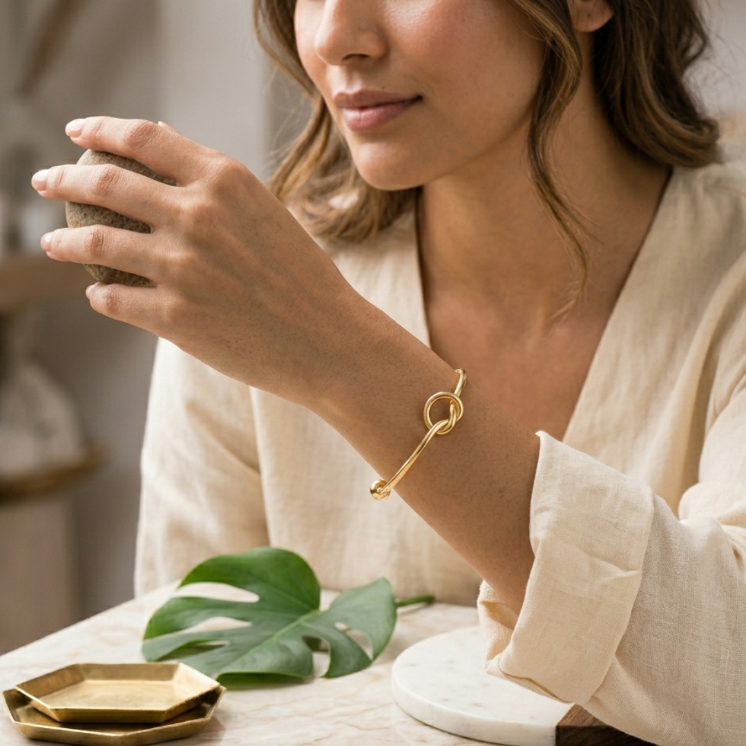 Promise Knot Bangle Bracelet