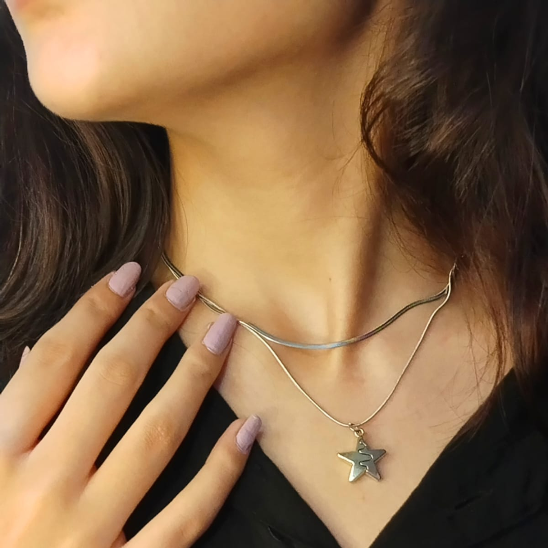 Starry Dual-Tone Necklace