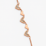 White Hearts Array Bracelet
