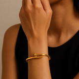 Gold Nail Bangle Kada