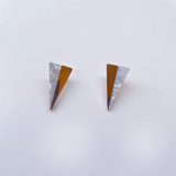 Dual Tone Triangle earrings