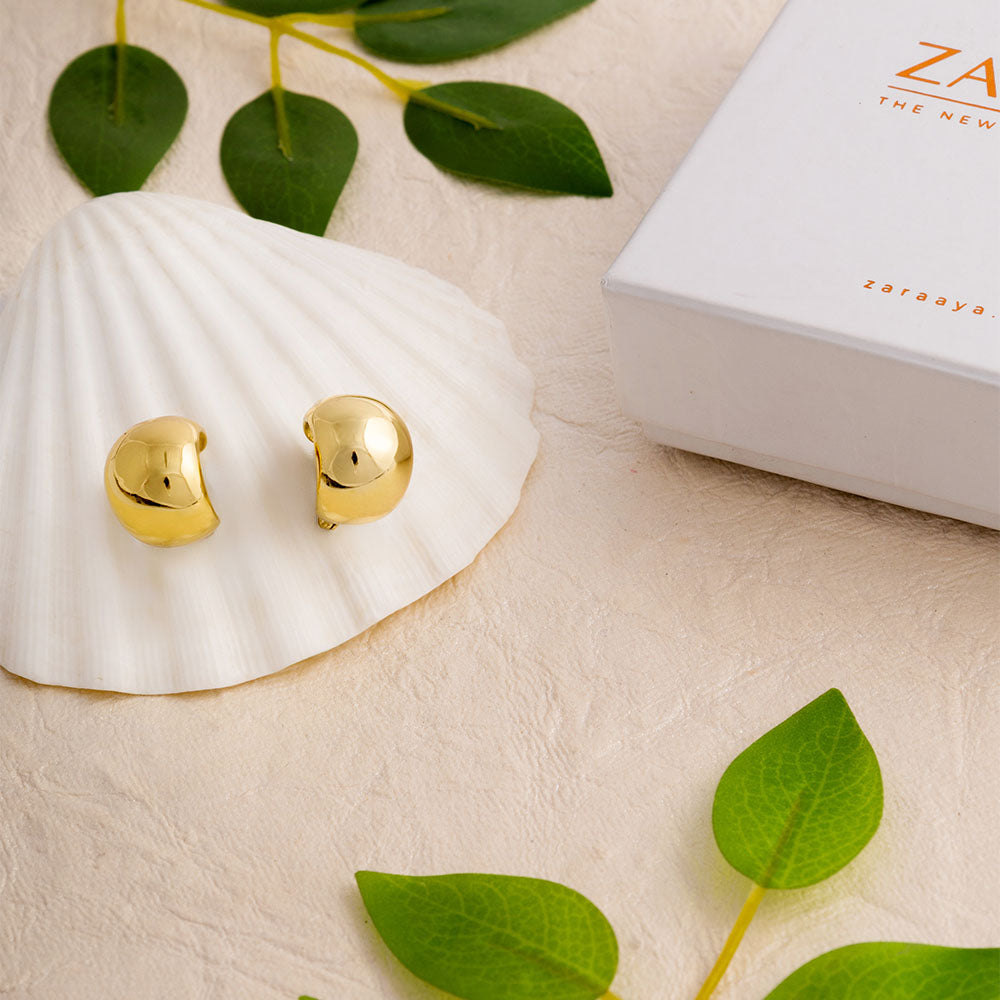 Vintage half Moon Sphere Earrings