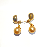 Pearl Hemisphere Drop Earrings